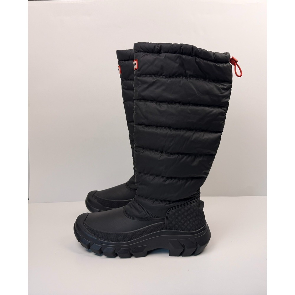 Hunter Black Intrepid Tall Snow Boot Women's Size 8 Black No‎ Box - Picture 4 of 7